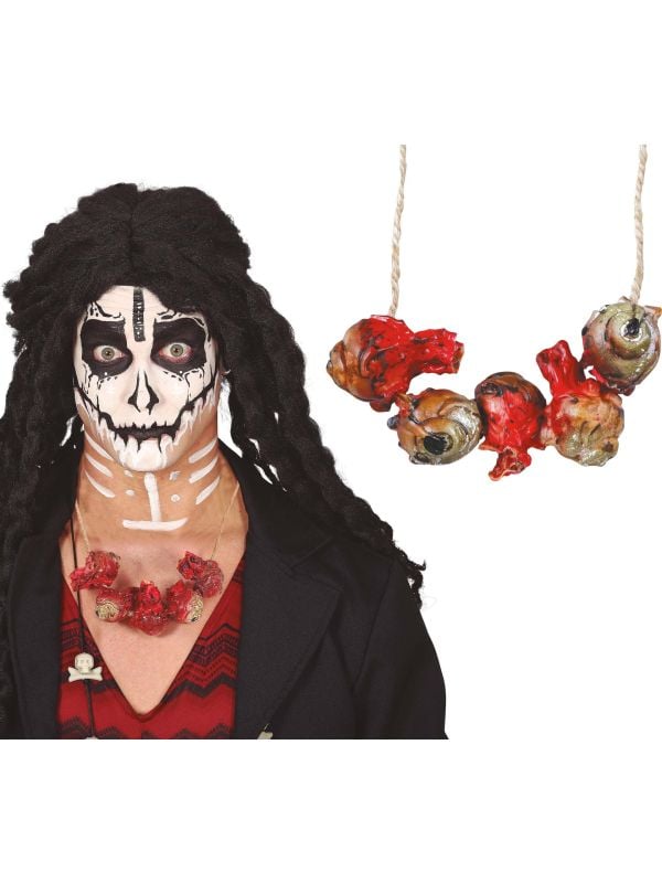 Bloederige ogen ketting halloween