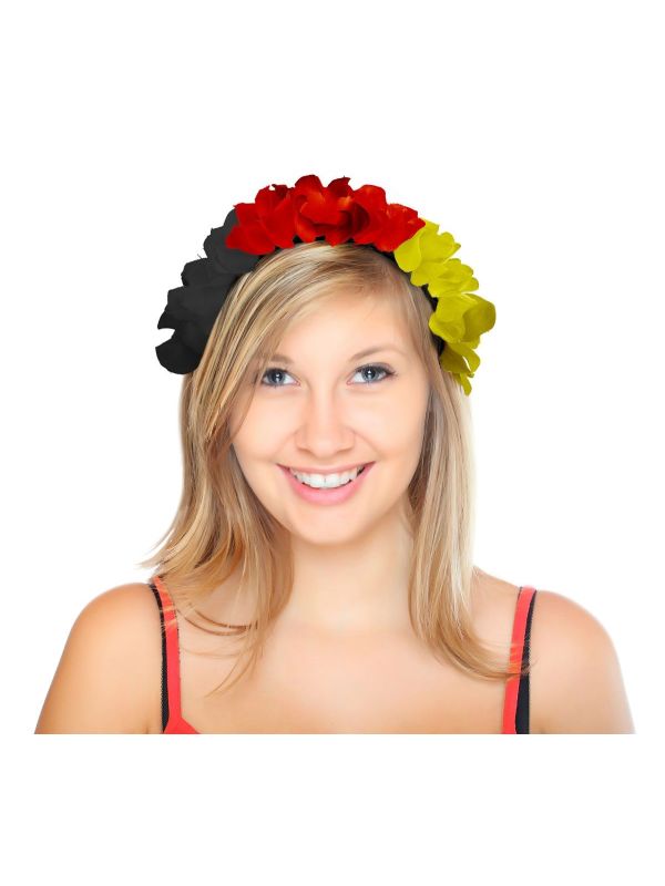 Bloemen haarband zwart rood geel duitsland main product photo
