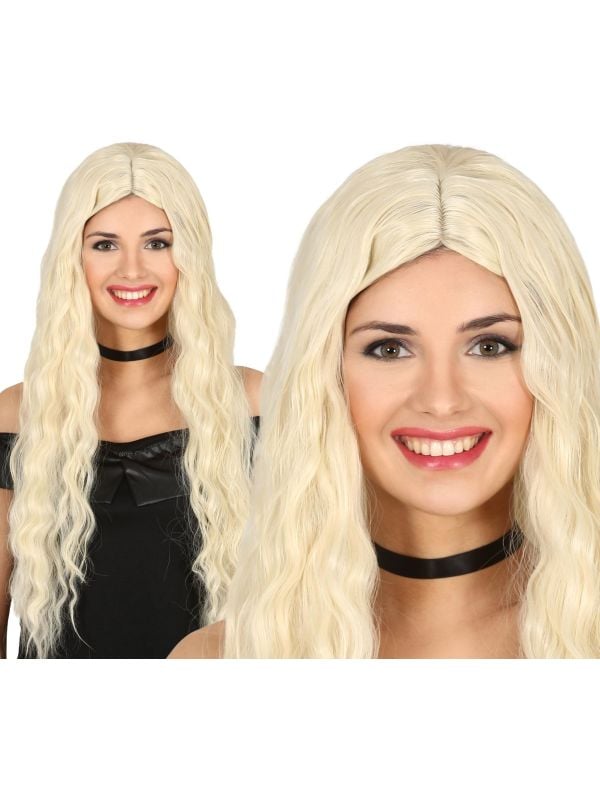 Blonde Pruik Daenerys Lang Haar Golvend