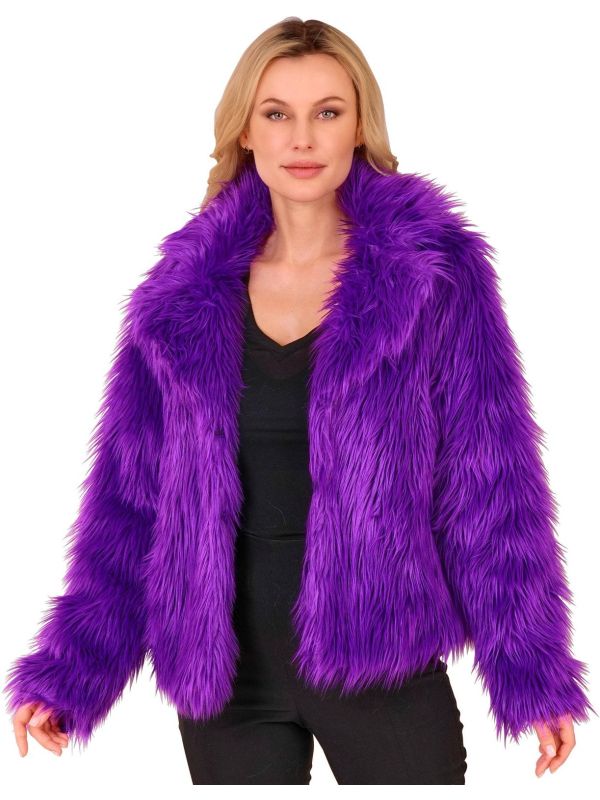 Bontjas Carnaval Festival Paars Dames