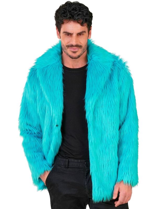 Bontjas Carnaval Festival Turquoise Blauw Heren