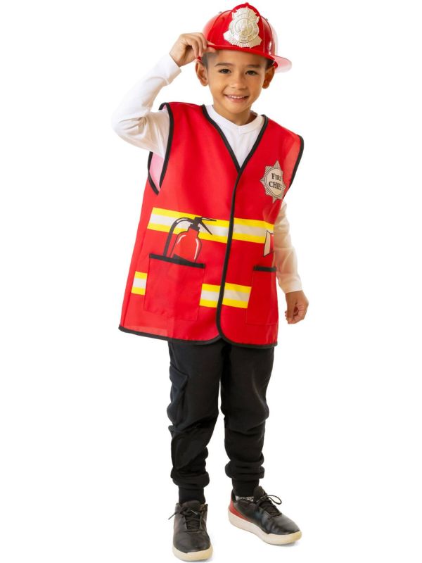 Brandweervest met Helm Kind