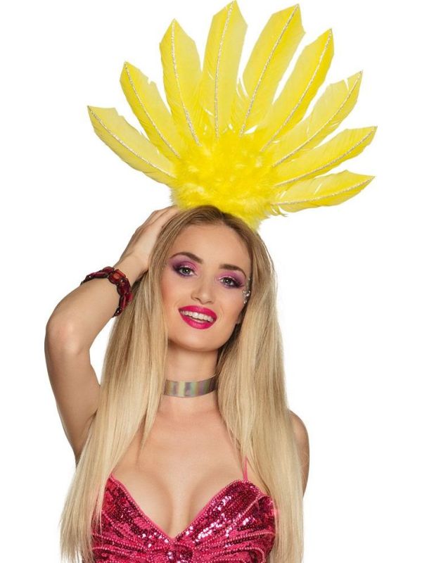 Braziliaanse tiara samba neon geel main product photo