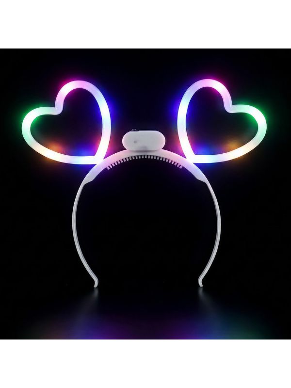 Bride to Be Tiara Glowing hearts Wit met LED Verlichting