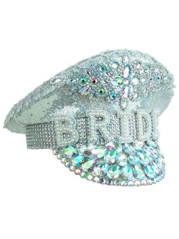 Bruid Glitter Hoed Zilver Festival Dames Mannen
