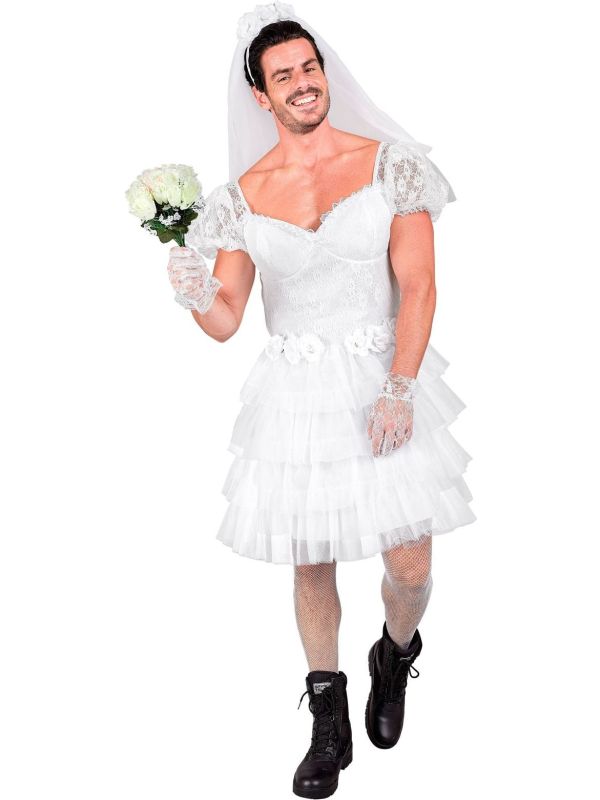 Bruid Pak Carnaval Wit Heren