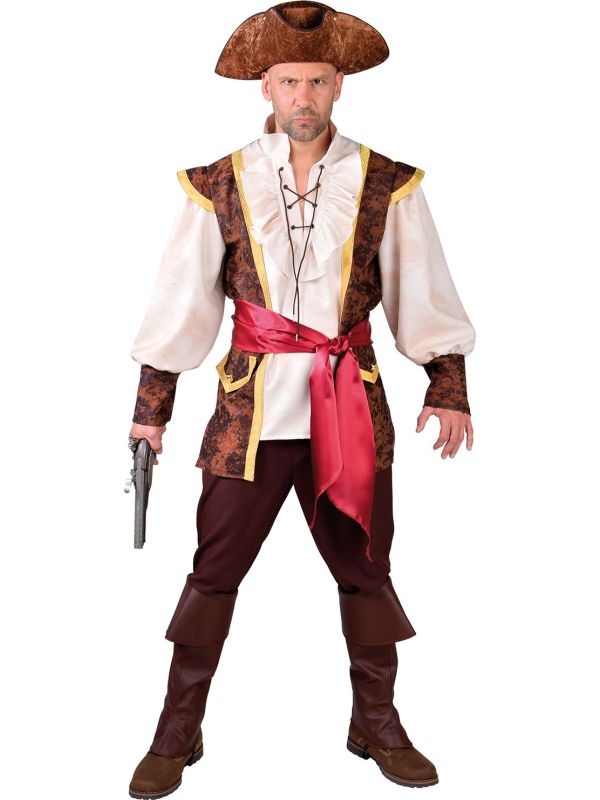 Bruin heren outfit piraat main product photo