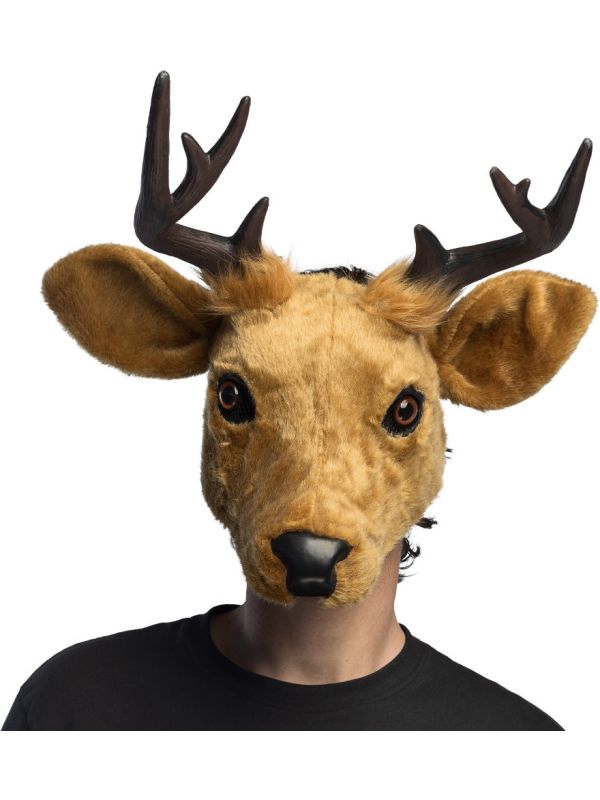 Bruin Pluche Hert Masker