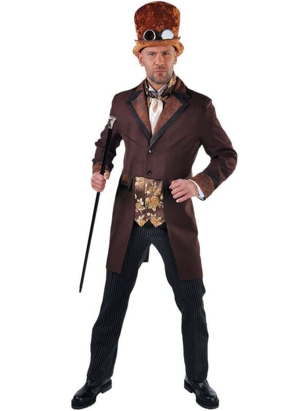 Bruin steampunk pak mannen