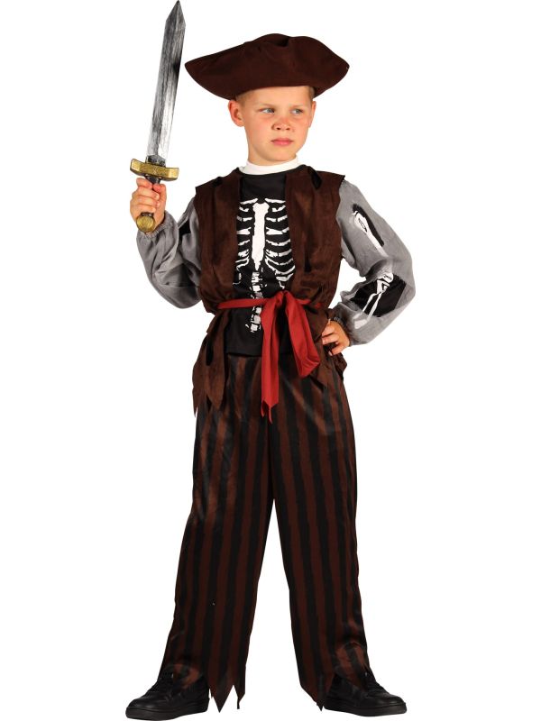 Bruin Zombie Piraat Pak Jongens Halloween