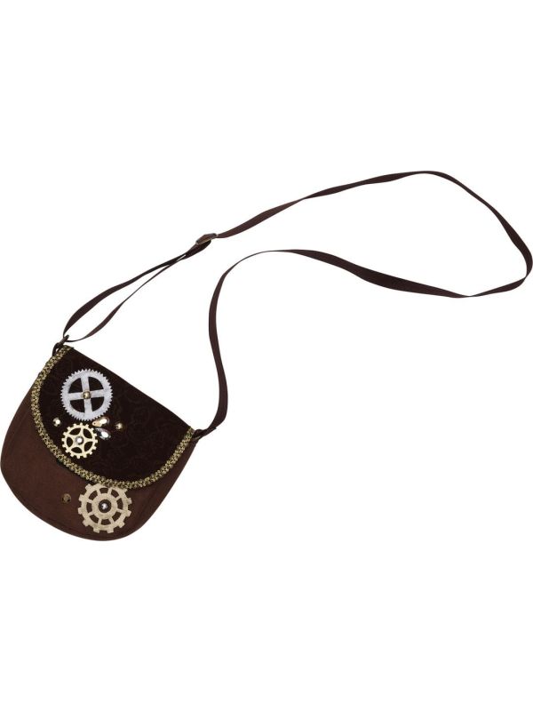 Bruine steampunk tas main product photo