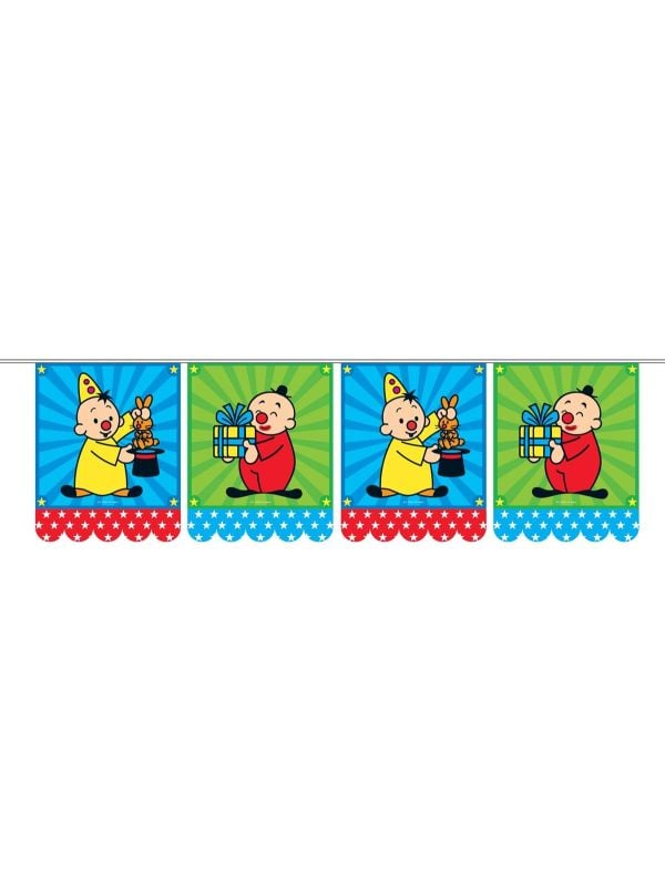 Bumba kinderfeestje vlaggenlijn vierkant 6 meter