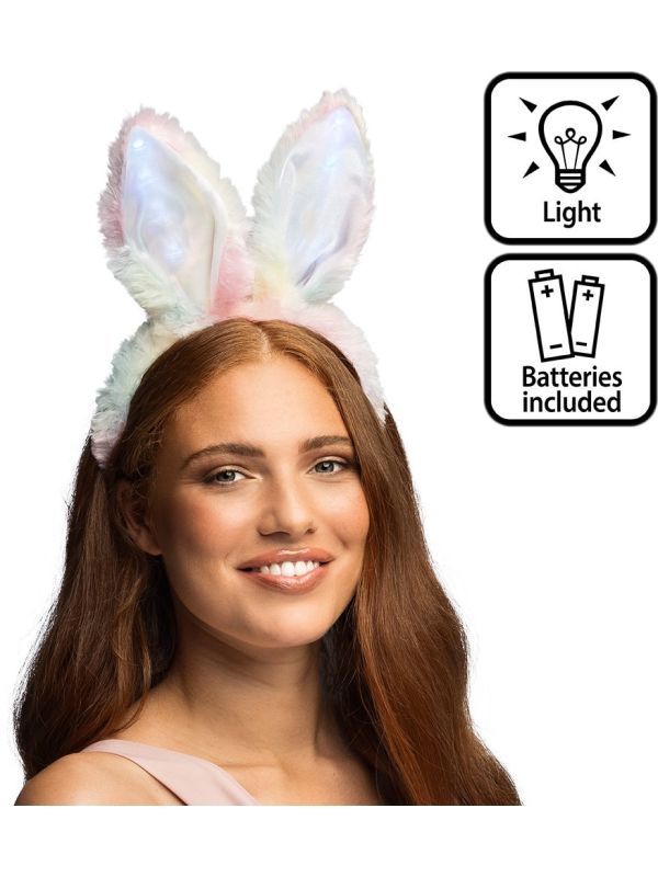 Bunny Haarband met Verlichting Pastel Dames