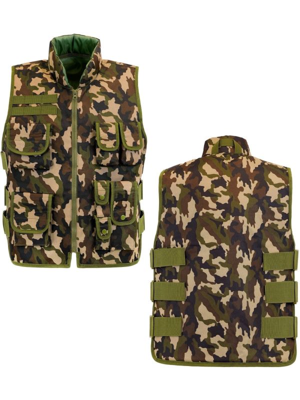 Camouflage Militair Vest Soldaat Heren Dames