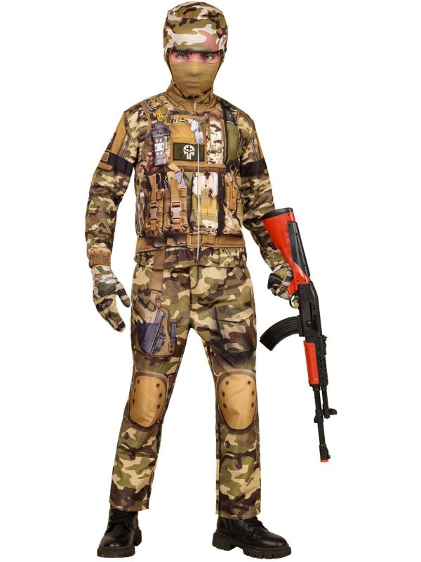 Camouflage Soldaat Outfit Jongens