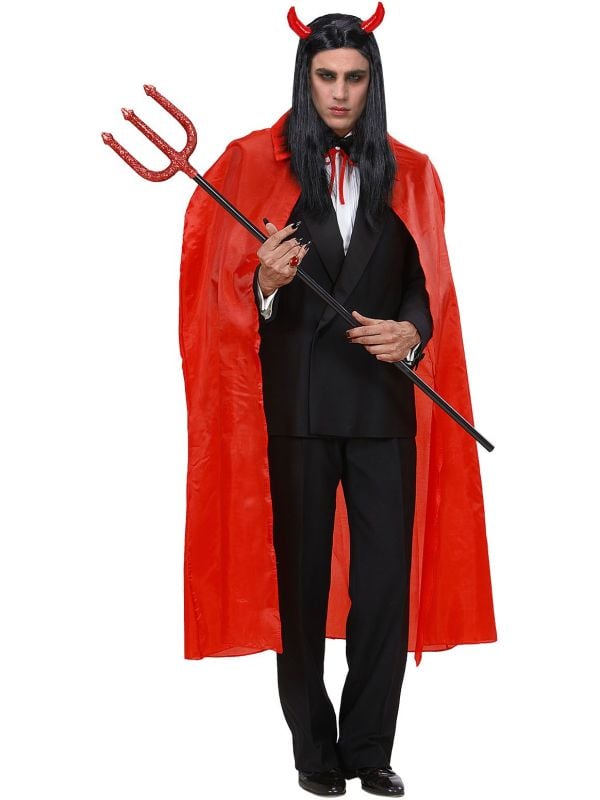 Cape met kraag rood
