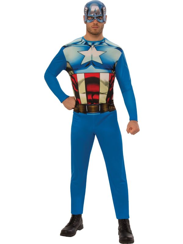 Captain America Kostuum Heren Marvel