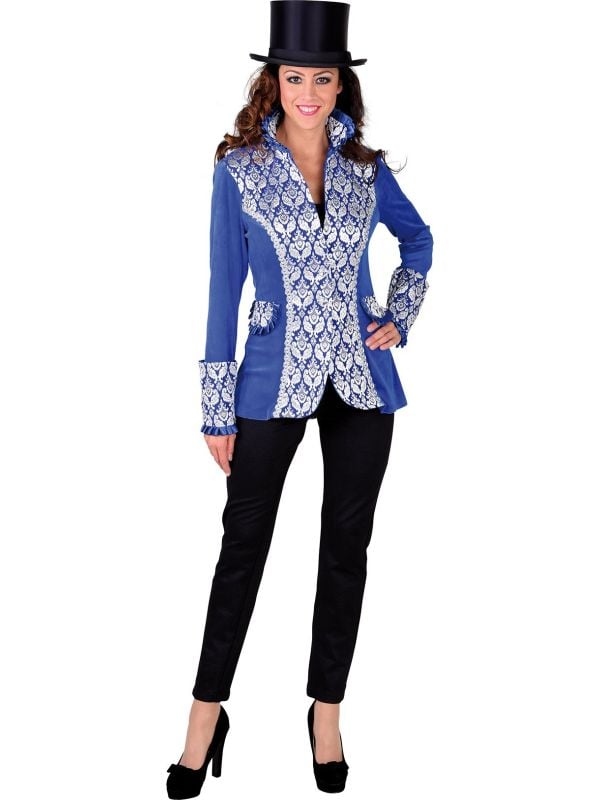 Carnavalsjas dames blauw main product photo