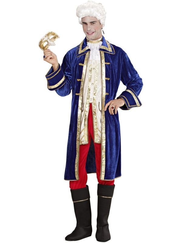 Casanova kostuum blauw
