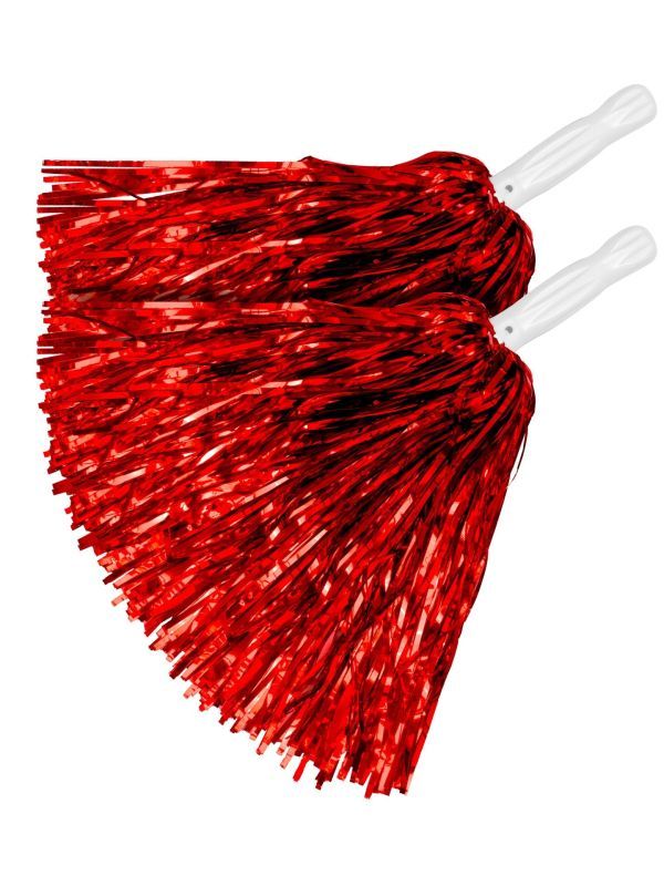 Cheerleader Pompons Rood Set Dames