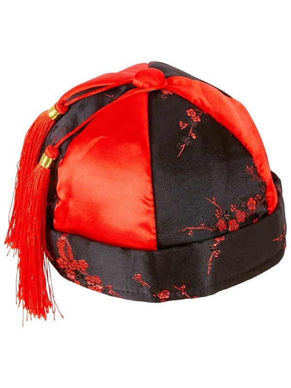Chinese hoed rood zwart main product photo