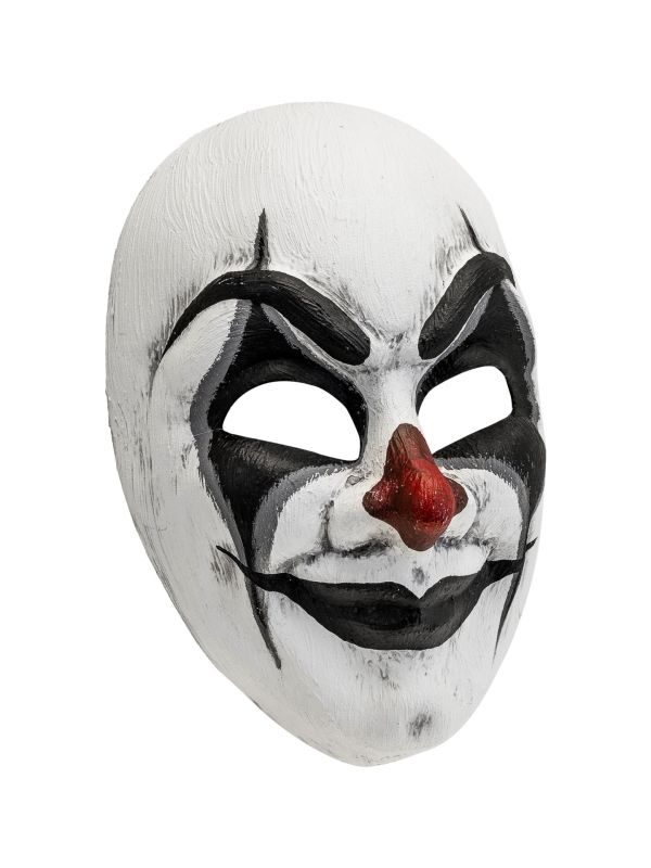 Clown Masker Halloween Wit Zwart