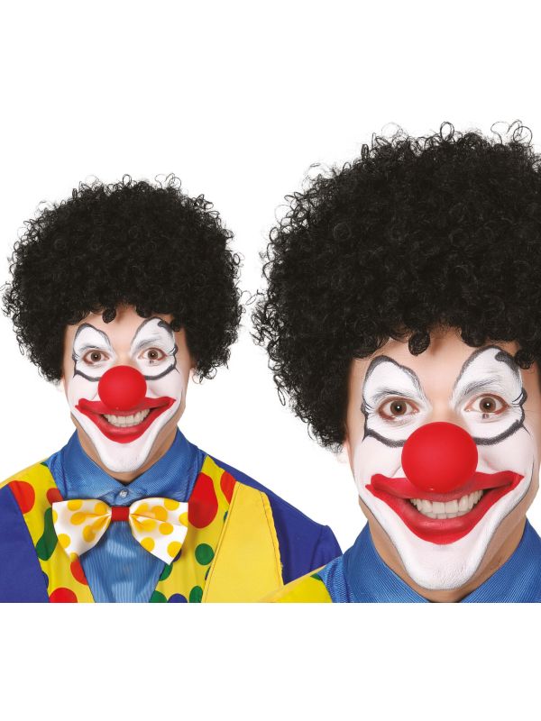 Clownspruik zwart main product photo