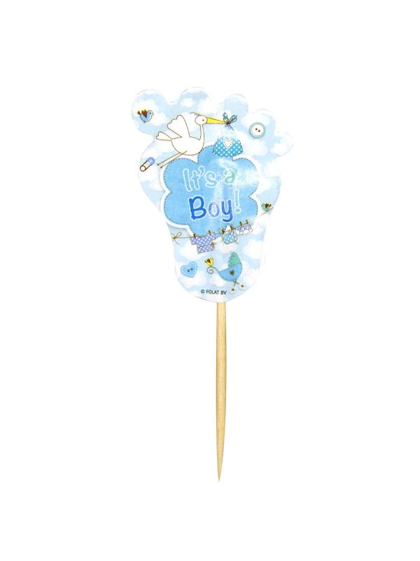 Cocktail prikkers 24 stuks it's a boy main product photo