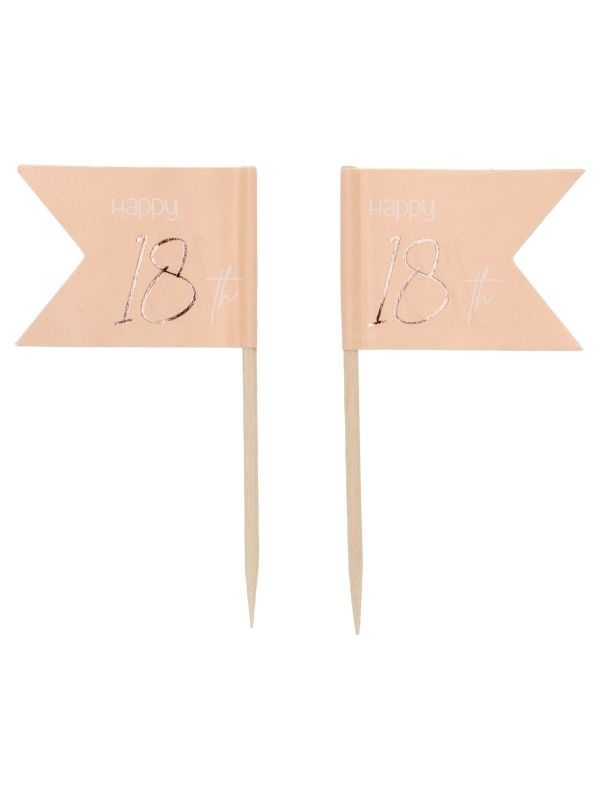 Cocktail prikkers 36 stuks lush blush 18 jaar main product photo