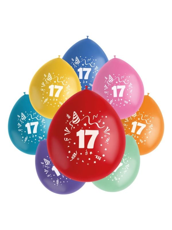 Color pop ballonnen set 17 jaar