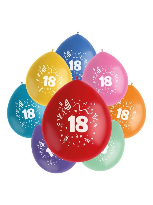Color pop ballonnen set 18 jaar