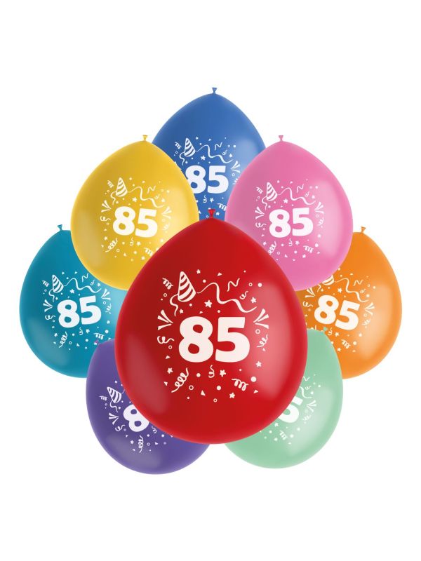Color pop ballonnen set 85 jaar