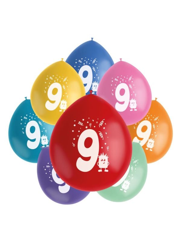Color pop monsters ballonnen set 9jaar