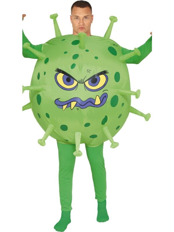 Corona virus opblaas kostuum