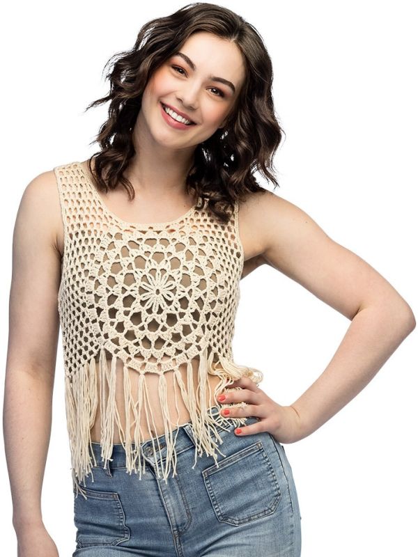 Creme Crochet Dames Top Dames Ibiza