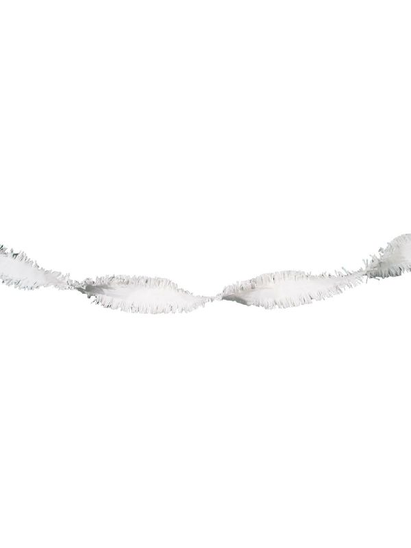 Crepe papier slinger 24 meter wit main product photo