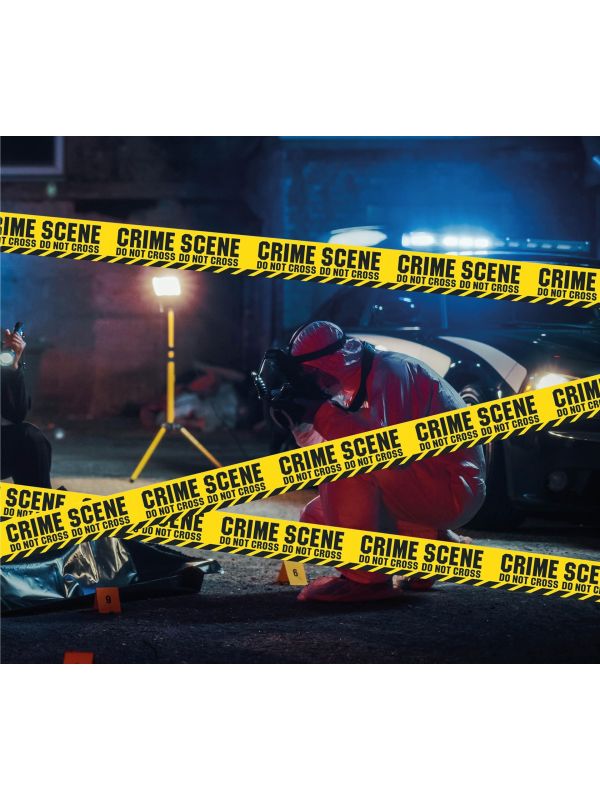 Crime scene tape geel 6 meter halloween main product photo