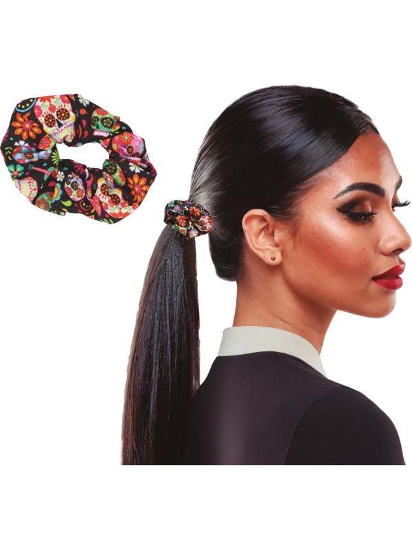 Día de Muertos haar scrunchie main product photo