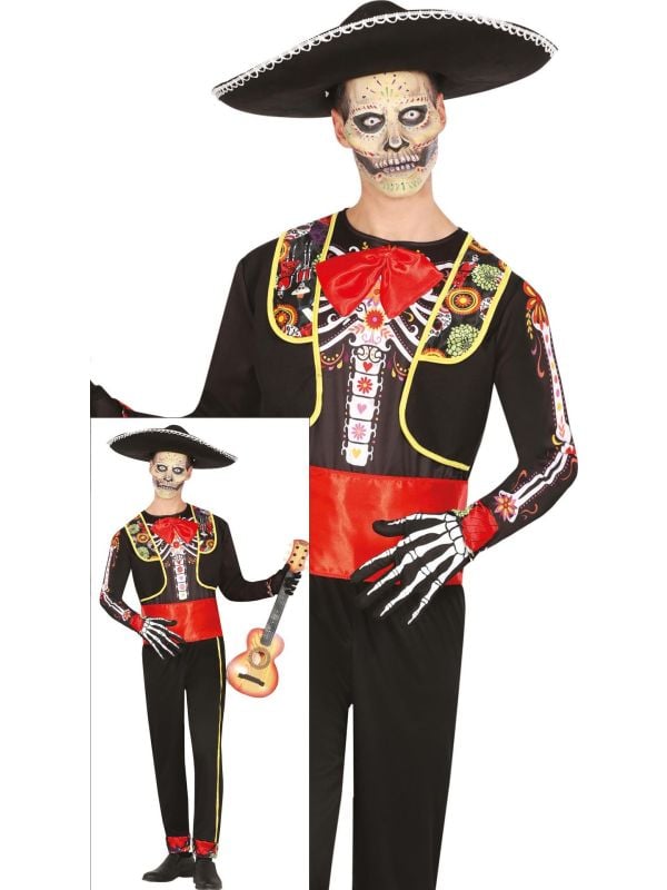 Día de Muertos skelet kostuum halloween heren