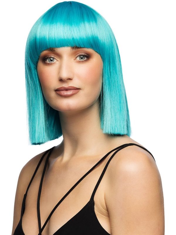 Dames Boblijn Pruik Azuurblauw