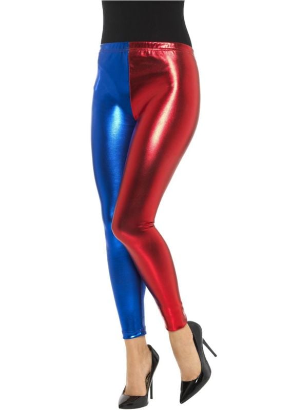 Dames nar leggings blauw rood