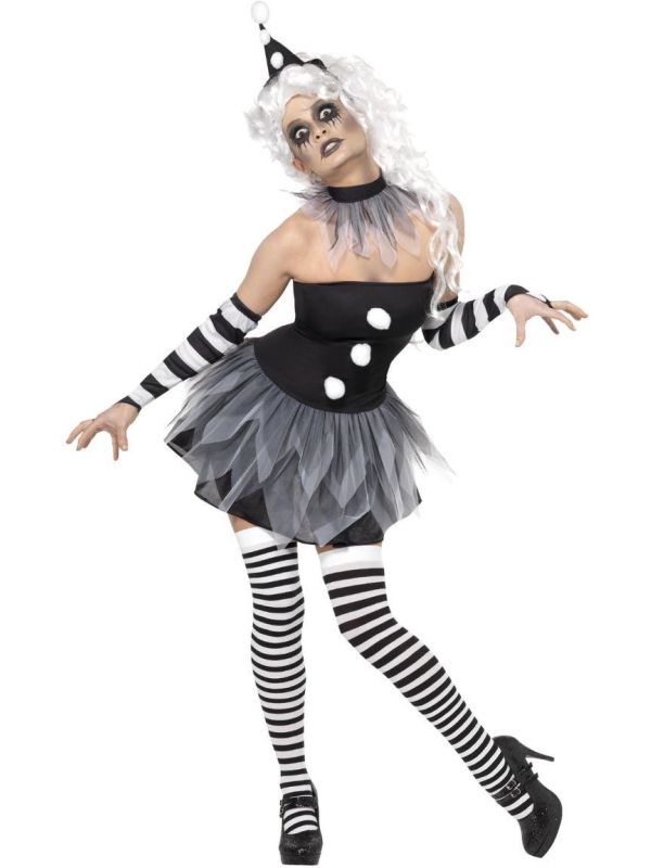 Dames pierrot horror pakje main product photo