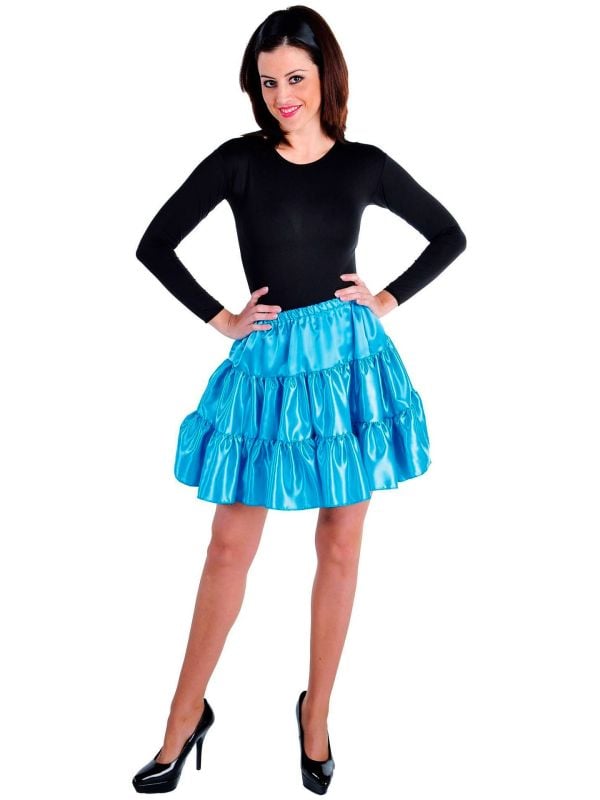 Dames volangen rok blauw main product photo