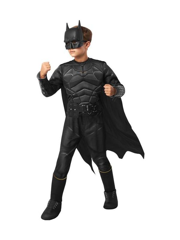 Deluxe Batman Outfit Jongens Zwart WB DC Comics