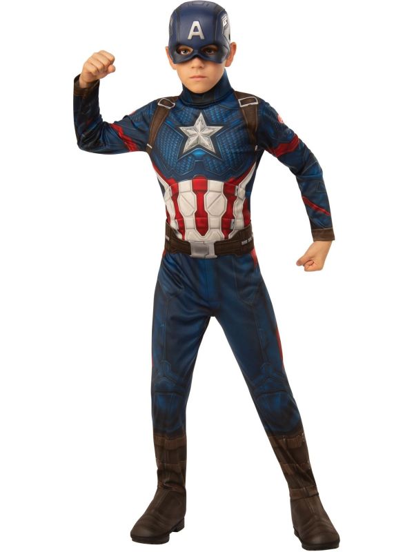Deluxe Captain America Outfit Jongens Avengers Endgame