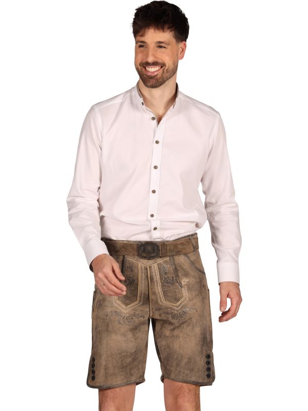 Deluxe Tiroler Lederhose Grijs Bruin Heren Oktoberfest