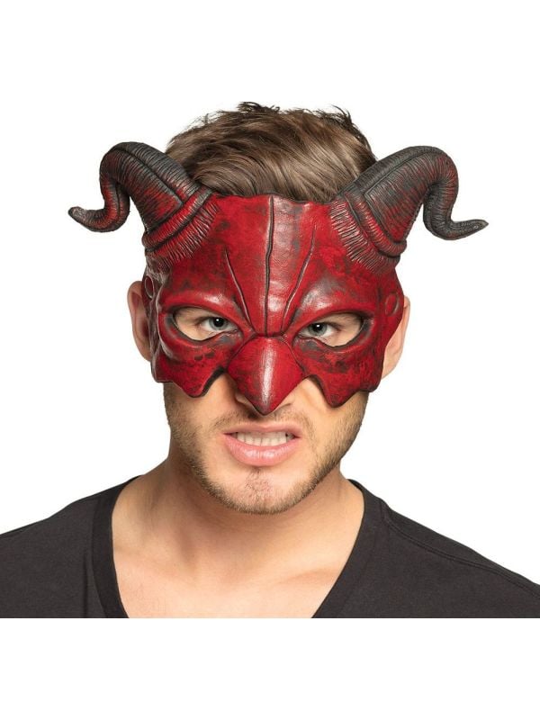 Demonisch halfmasker foam rood