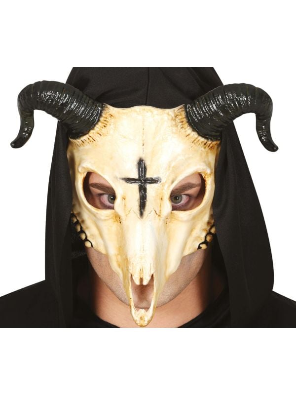 Demonische ram schedel masker halloween