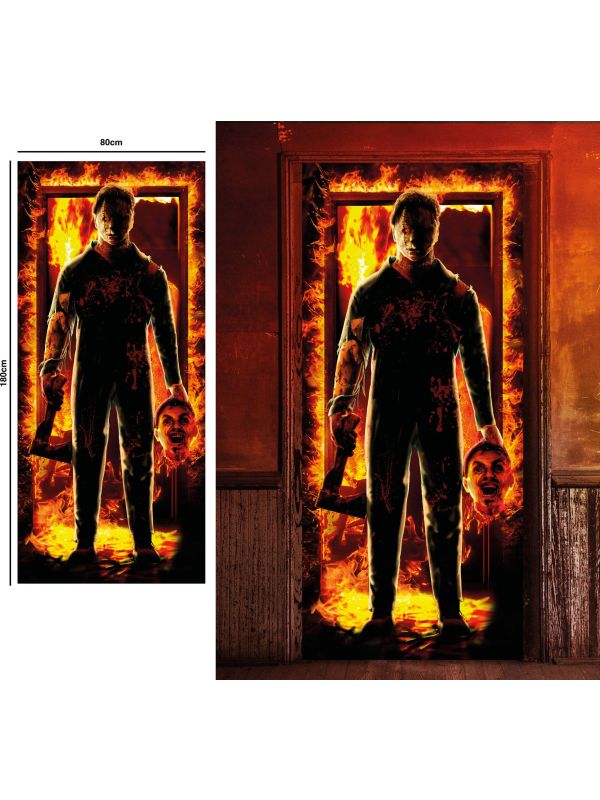 Deurdecoratie Michael Myers 80 x 180 cm halloween
