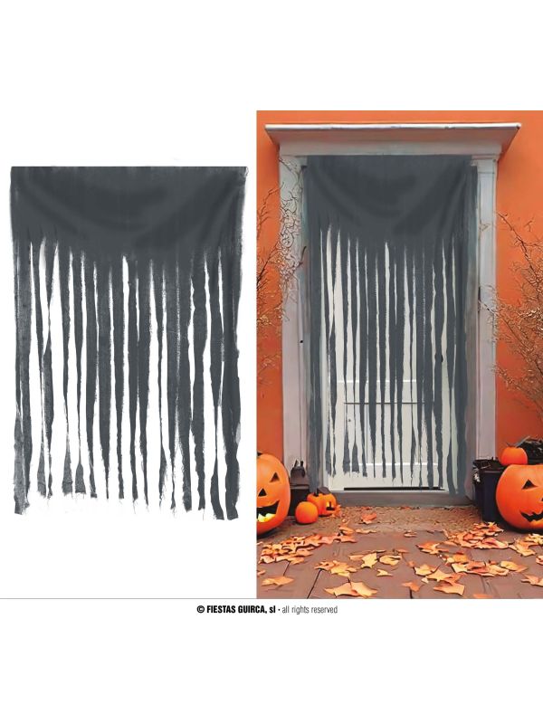Deurgordijn halloween grijs 100 x 200 cm